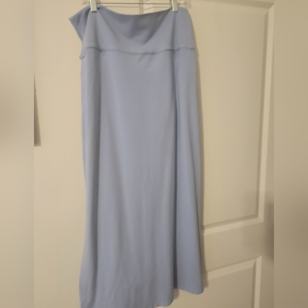 Aerie Blue Asymmetrical A-Line Maxi Skirt